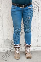 Leg Woman White Casual Jeans Average